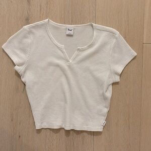TNA cropped waffle T-Shirt